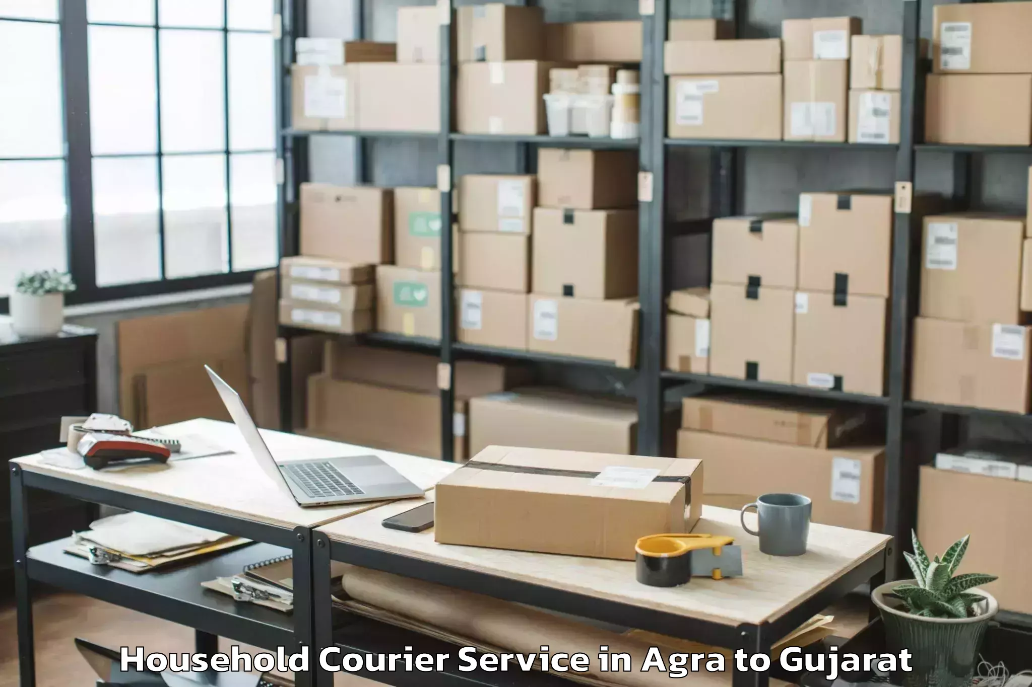 Affordable Agra to Sardarkrushinagar Dantiwada Ag Household Courier